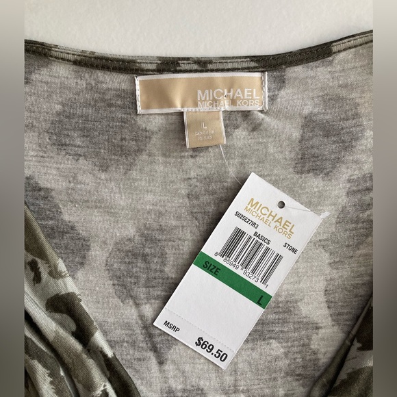 MICHAEL Michael Kors | NWT Women’s Leopard Print Sleeveless Blouse - Picture 5 of 6